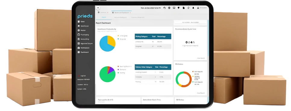 Warehouse Management Software Prieds